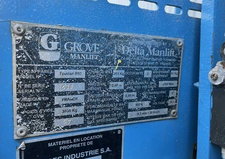 Grove Toucan860 - 垂直桅杆升降机:图4 Grove Toucan860 - 垂直桅杆升降机:图4