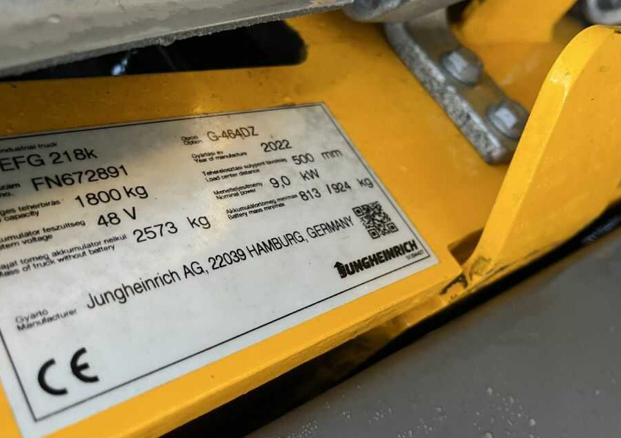 Jungheinrich EFG218k - 电动叉车:图4 Jungheinrich EFG218k - 电动叉车:图4