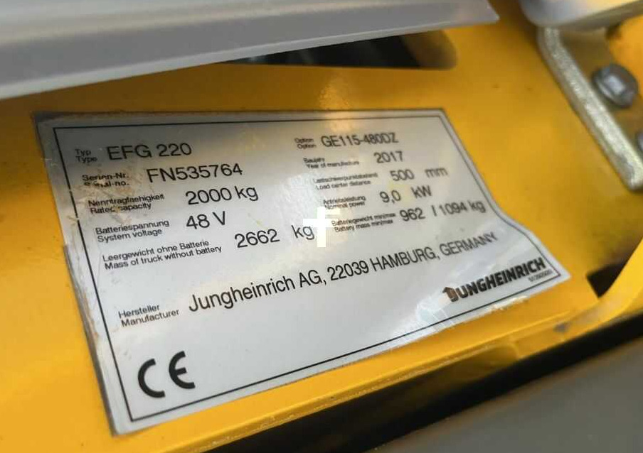 Jungheinrich EFG220 - 电动叉车:图4 Jungheinrich EFG220 - 电动叉车:图4