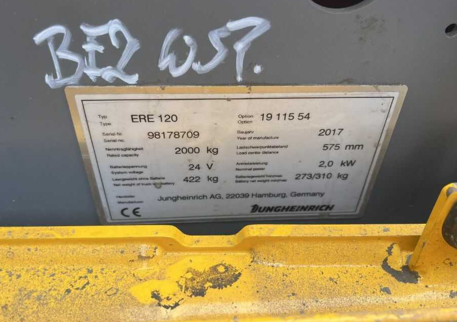 Jungheinrich ERE120 - 码垛车:图4 Jungheinrich ERE120 - 码垛车:图4