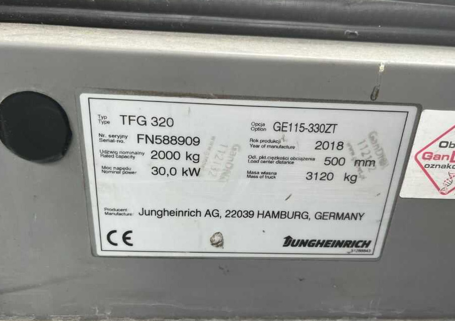 Jungheinrich TFG320 - 液化石油气叉车:图4 Jungheinrich TFG320 - 液化石油气叉车:图4