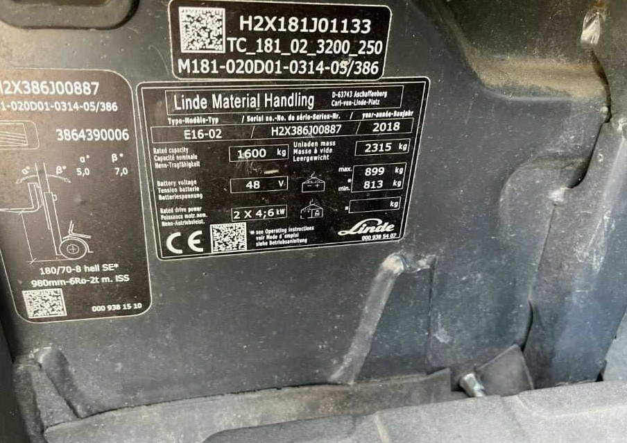 Linde E16-02 - 电动叉车:图4 Linde E16-02 - 电动叉车:图4