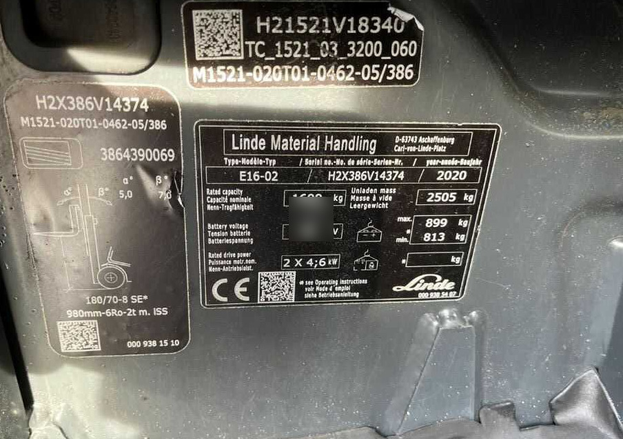 Linde E16-02 - 电动叉车:图4 Linde E16-02 - 电动叉车:图4