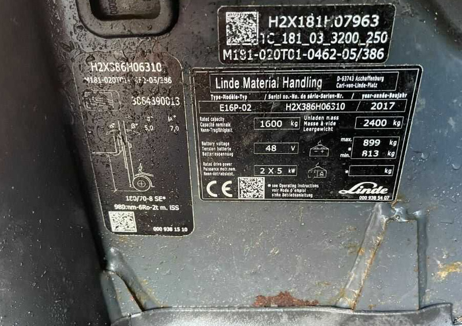 Linde E16P-01 - 电动叉车:图4 Linde E16P-01 - 电动叉车:图4