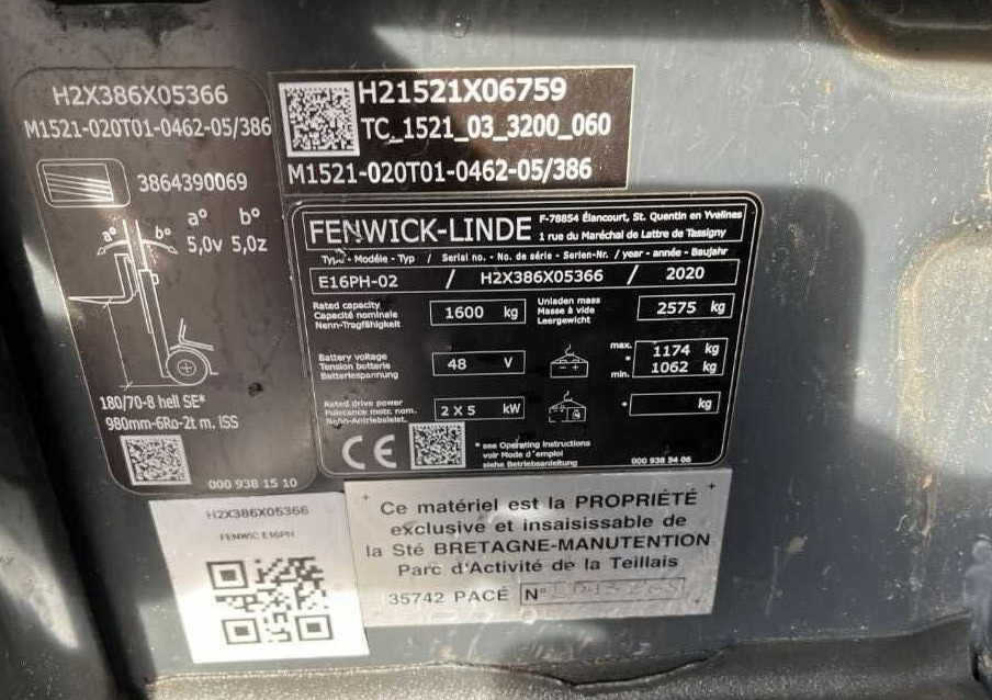 Linde E16PH-02 - 电动叉车:图4 Linde E16PH-02 - 电动叉车:图4