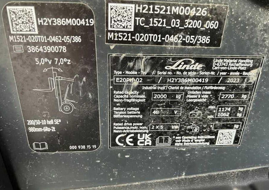 Linde E20PH-02 - 电动叉车:图4 Linde E20PH-02 - 电动叉车:图4