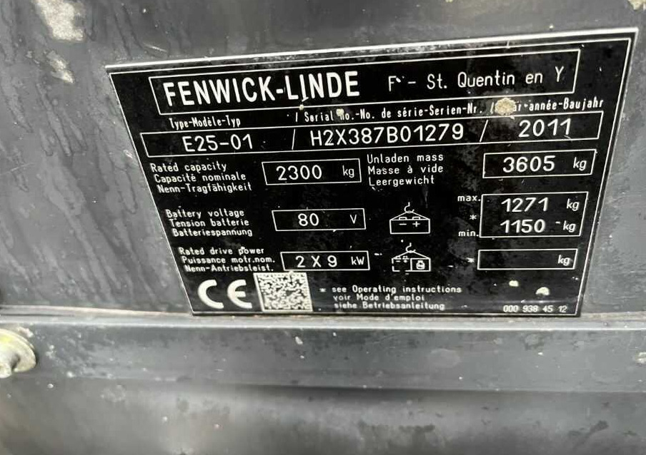 Linde E25-01 - 电动叉车:图4 Linde E25-01 - 电动叉车:图4