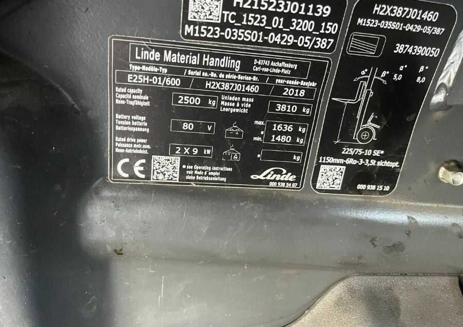 Linde E25H-01/600 - 电动叉车:图4 Linde E25H-01/600 - 电动叉车:图4