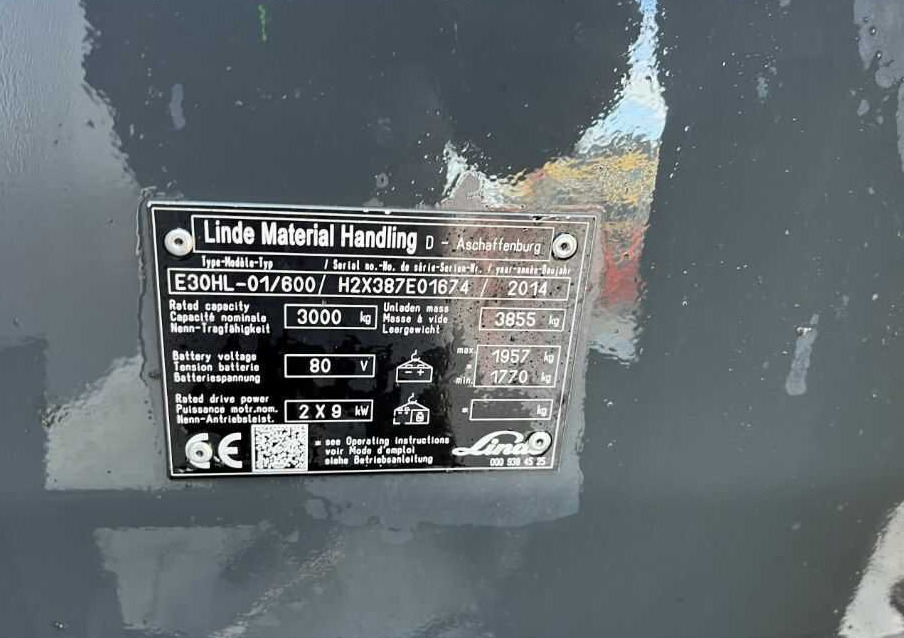Linde E30HL-01/600 - 电动叉车:图4 Linde E30HL-01/600 - 电动叉车:图4