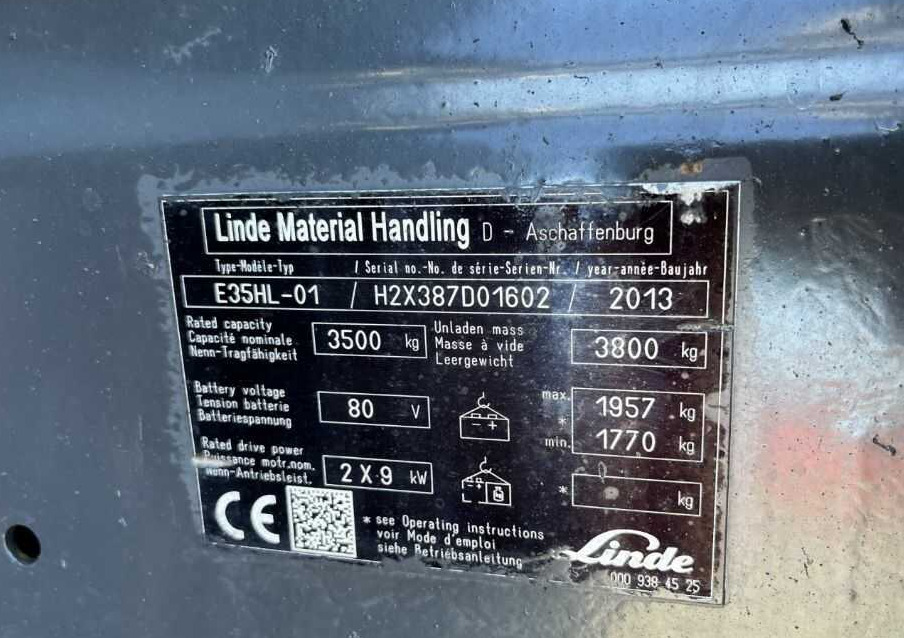 Linde E35HL-01 - 电动叉车:图4 Linde E35HL-01 - 电动叉车:图4