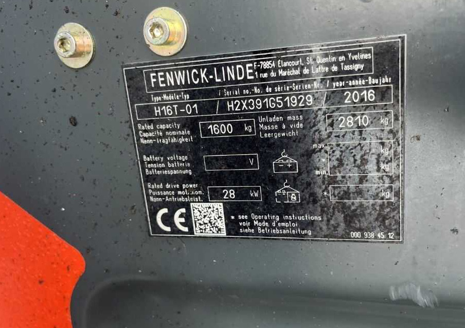 Linde H16T-01 - 液化石油气叉车:图4 Linde H16T-01 - 液化石油气叉车:图4