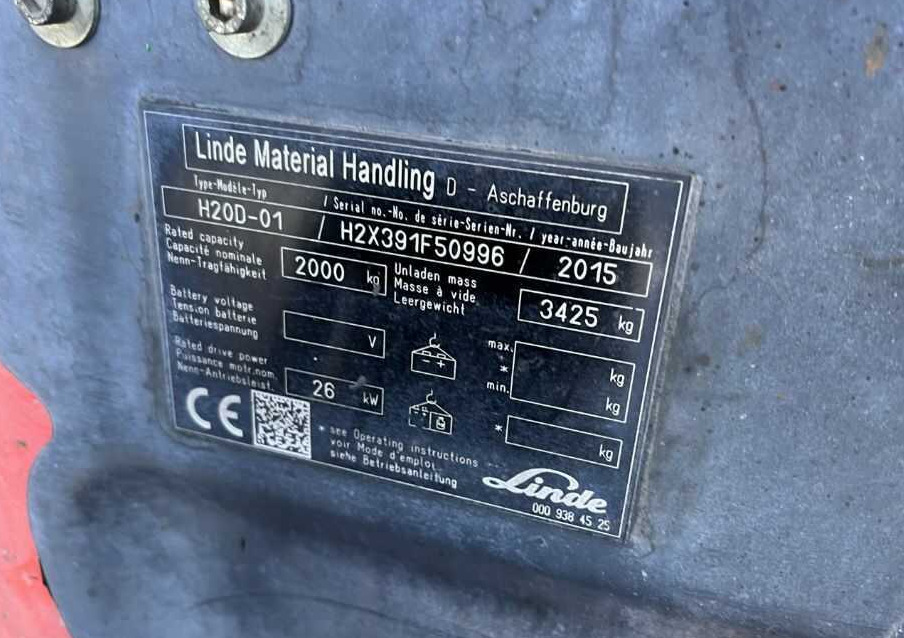 Linde H20D-01 - 柴油叉车:图4 Linde H20D-01 - 柴油叉车:图4