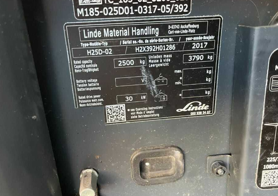 Linde H25D-02 - 柴油叉车:图4 Linde H25D-02 - 柴油叉车:图4