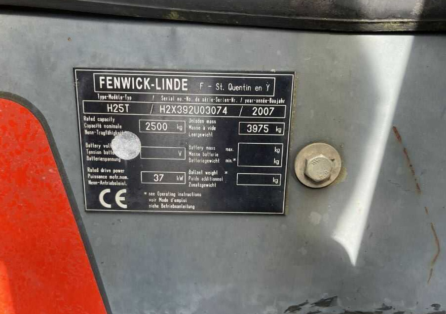 Linde H25T-01 - 液化石油气叉车:图4 Linde H25T-01 - 液化石油气叉车:图4