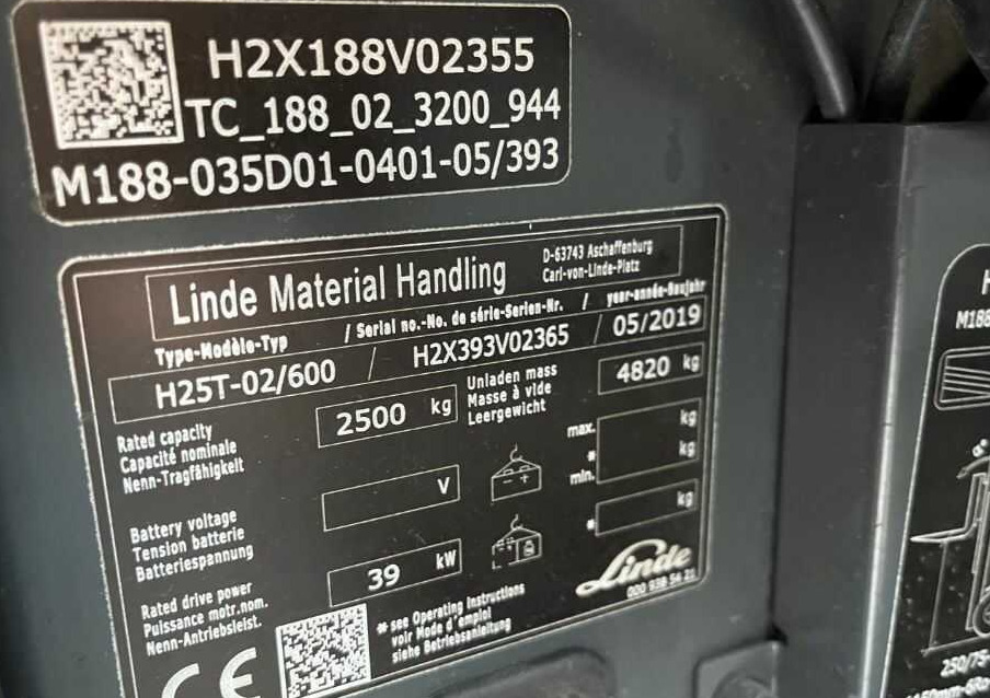 Linde H25T-02/600 - 液化石油气叉车:图4 Linde H25T-02/600 - 液化石油气叉车:图4
