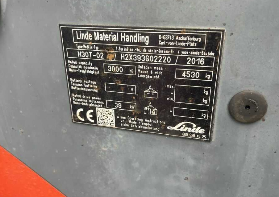Linde H30T-02 - 液化石油气叉车:图4 Linde H30T-02 - 液化石油气叉车:图4
