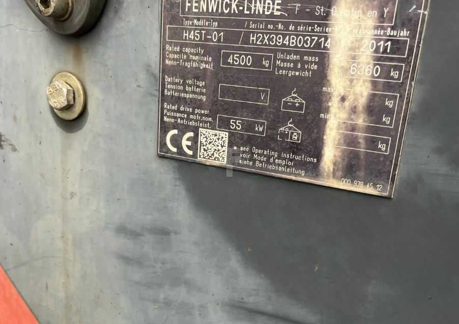 Linde H45T-01 - 液化石油气叉车:图4 Linde H45T-01 - 液化石油气叉车:图4