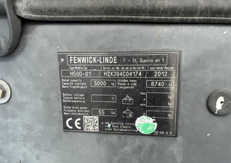 Linde H50D-01 - 柴油叉车:图4 Linde H50D-01 - 柴油叉车:图4