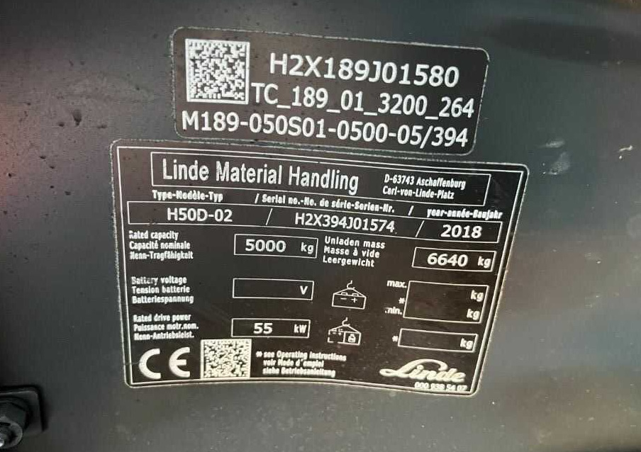Linde H50D-02 - 柴油叉车:图4 Linde H50D-02 - 柴油叉车:图4
