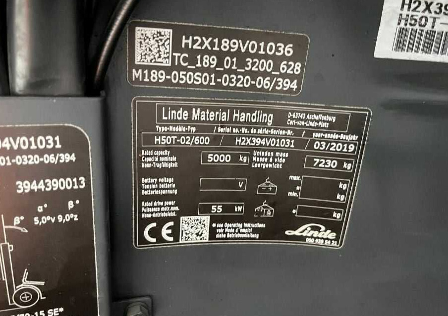 Linde H50T-02/600 - 液化石油气叉车:图4 Linde H50T-02/600 - 液化石油气叉车:图4