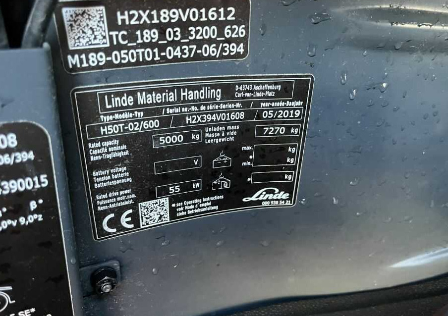 Linde H50T-02/600 - 液化石油气叉车:图4 Linde H50T-02/600 - 液化石油气叉车:图4