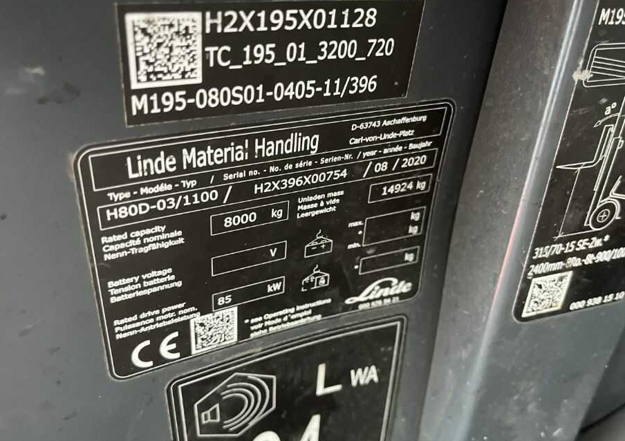 Linde H80D-03/1100 - 柴油叉车:图4 Linde H80D-03/1100 - 柴油叉车:图4
