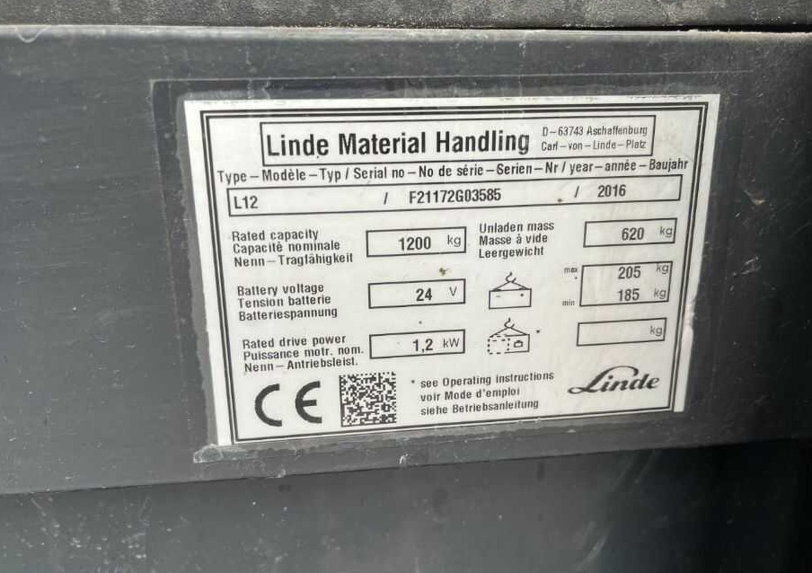 Linde L12 - 堆垛机:图4 Linde L12 - 堆垛机:图4