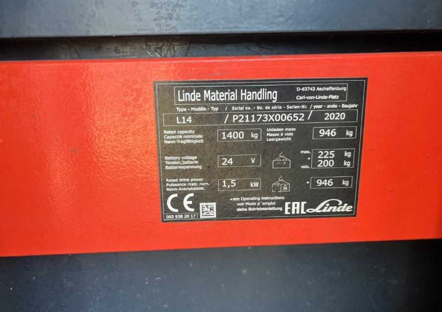 Linde L14 - 堆垛机:图4 Linde L14 - 堆垛机:图4