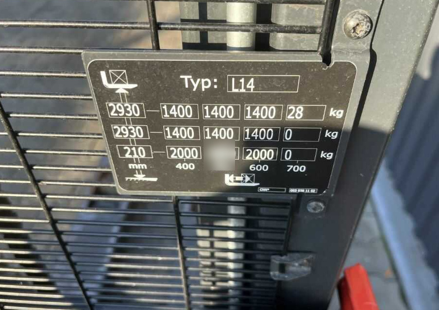 Linde L14 - 堆垛机:图5 Linde L14 - 堆垛机:图5