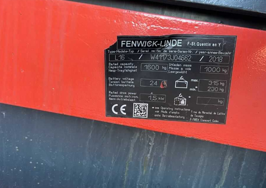 Linde L16 - 堆垛机:图4 Linde L16 - 堆垛机:图4