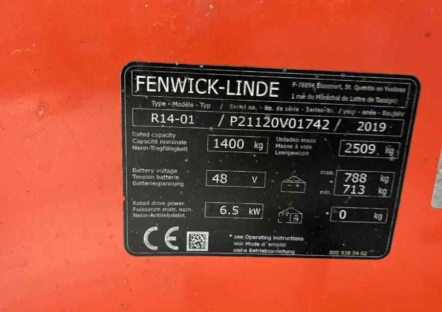Linde R14-01 - 前移式叉车:图4 Linde R14-01 - 前移式叉车:图4
