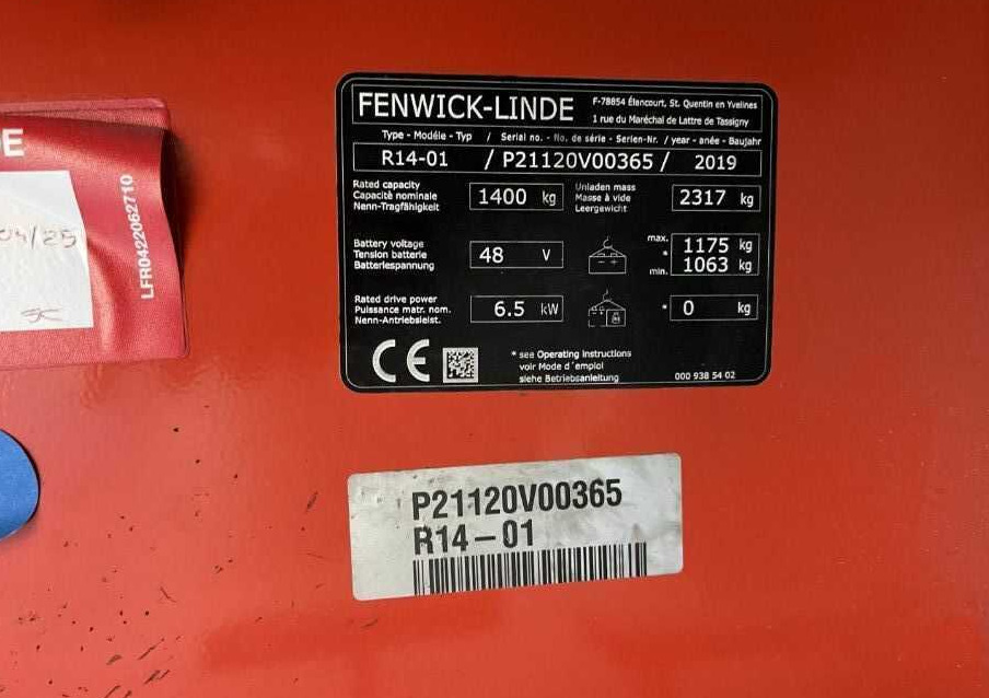 Linde R14-01 - 前移式叉车:图4 Linde R14-01 - 前移式叉车:图4