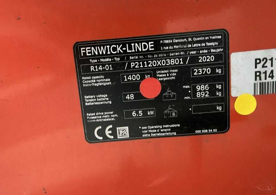Linde R14-01 - 前移式叉车:图4 Linde R14-01 - 前移式叉车:图4