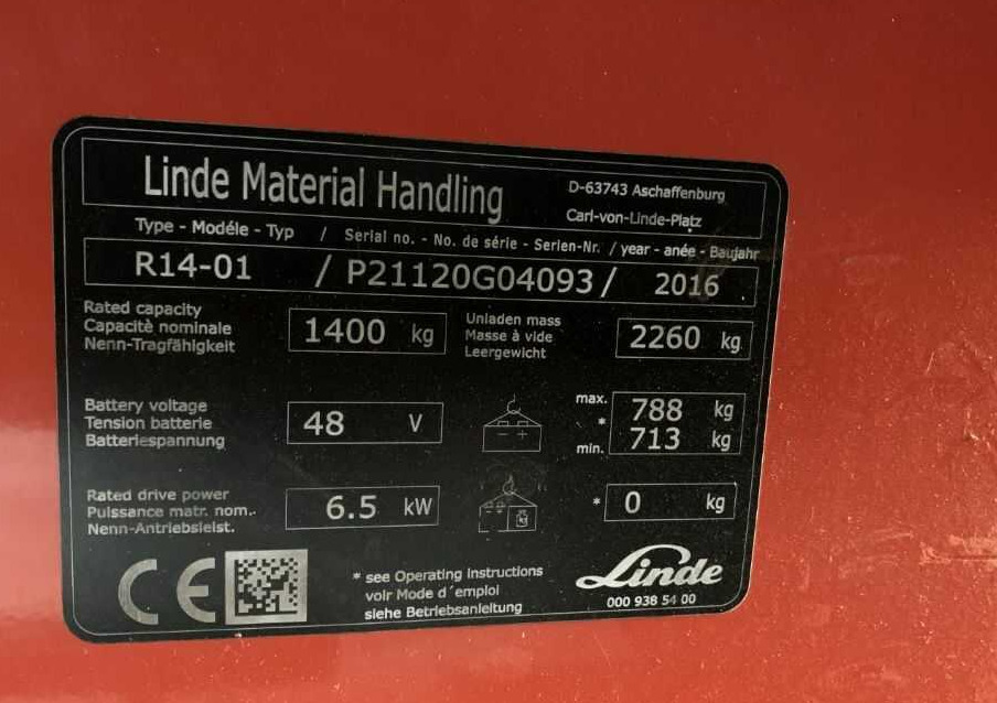 Linde R14-01 - 前移式叉车:图5 Linde R14-01 - 前移式叉车:图5