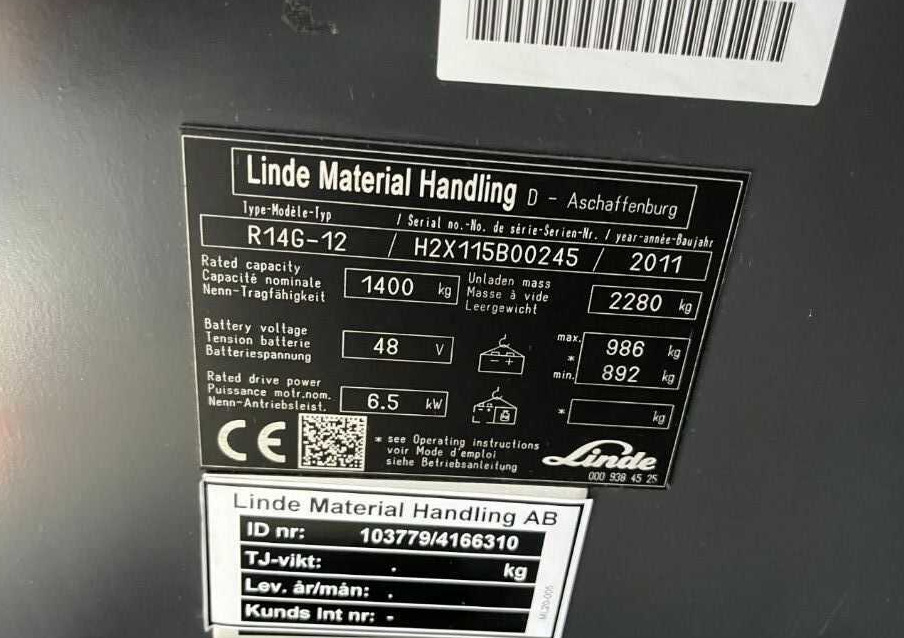 Linde R14G - 前移式叉车:图4 Linde R14G - 前移式叉车:图4