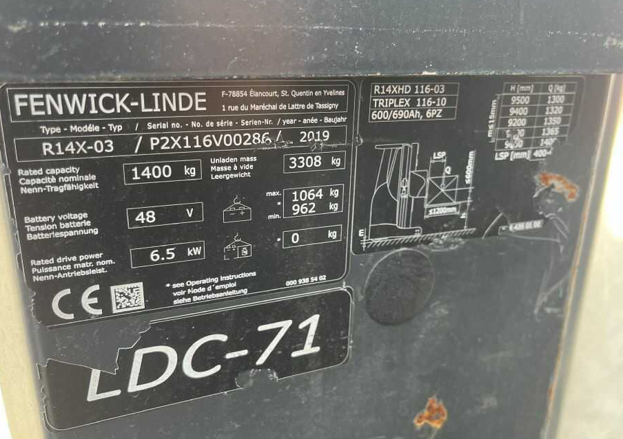Linde R14X - 前移式叉车:图4 Linde R14X - 前移式叉车:图4