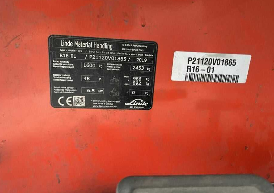Linde R16-01 - 前移式叉车:图4 Linde R16-01 - 前移式叉车:图4