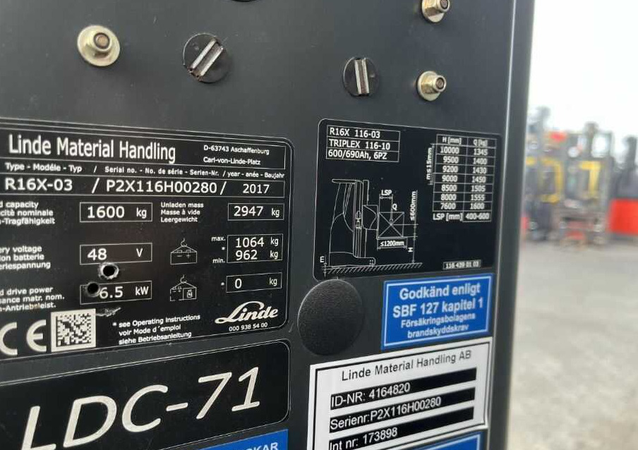 Linde R16X-03 - 前移式叉车:图4 Linde R16X-03 - 前移式叉车:图4