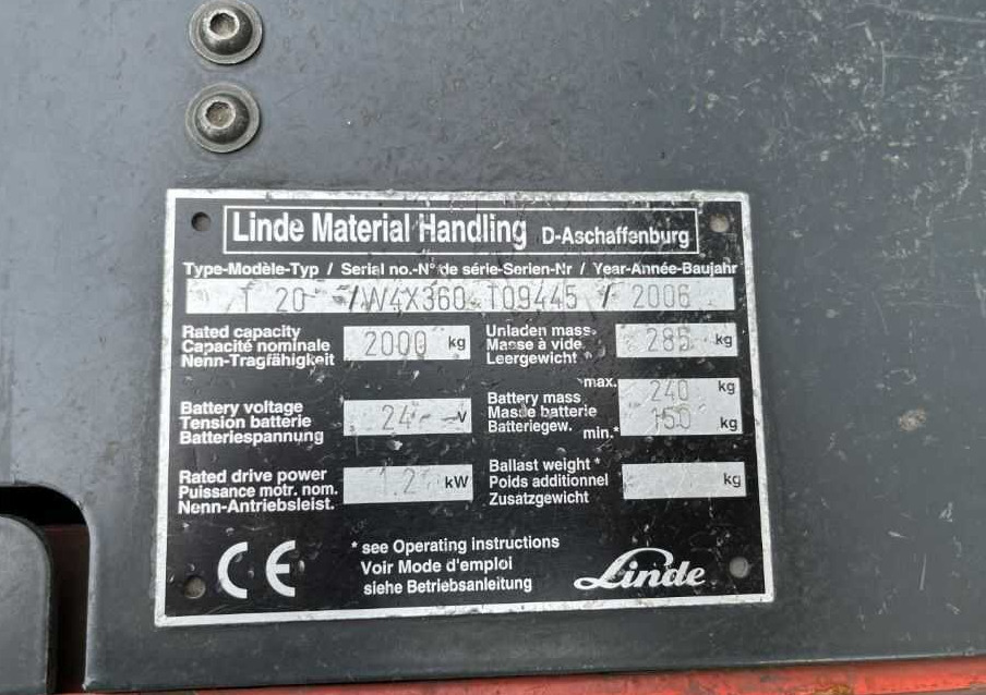 Linde T20 - 码垛车:图4 Linde T20 - 码垛车:图4