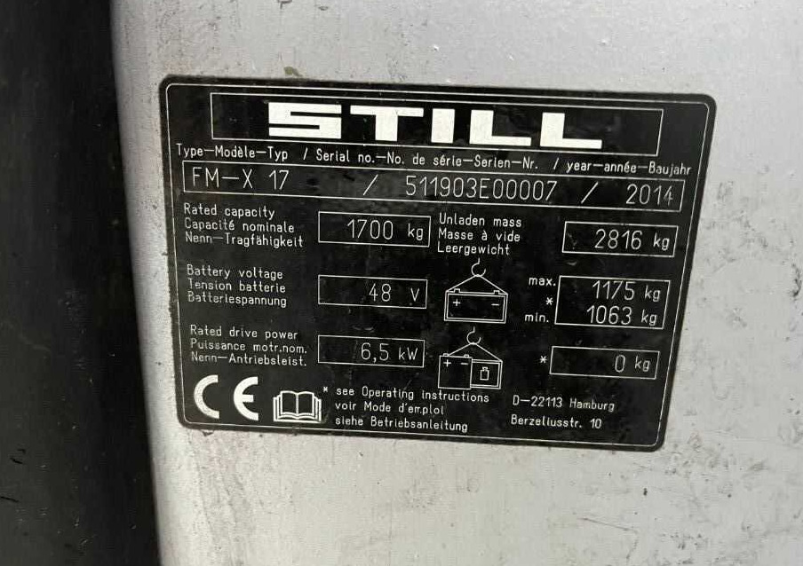 Still FM-X17 - 前移式叉车:图4 Still FM-X17 - 前移式叉车:图4