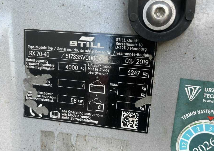 Still RX70-40T - 液化石油气叉车:图4 Still RX70-40T - 液化石油气叉车:图4