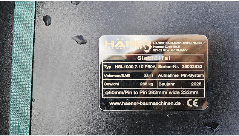 Haner HSL1000 7.10 P50A - 铲斗:图5 Haner HSL1000 7.10 P50A - 铲斗:图5