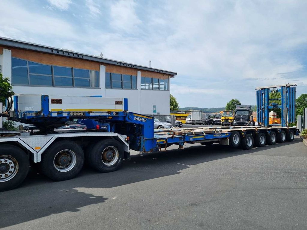 低装载半拖车 Goldhofer STZ-H6-57/80A Teleskop-Tieflader Waggontransport：图8