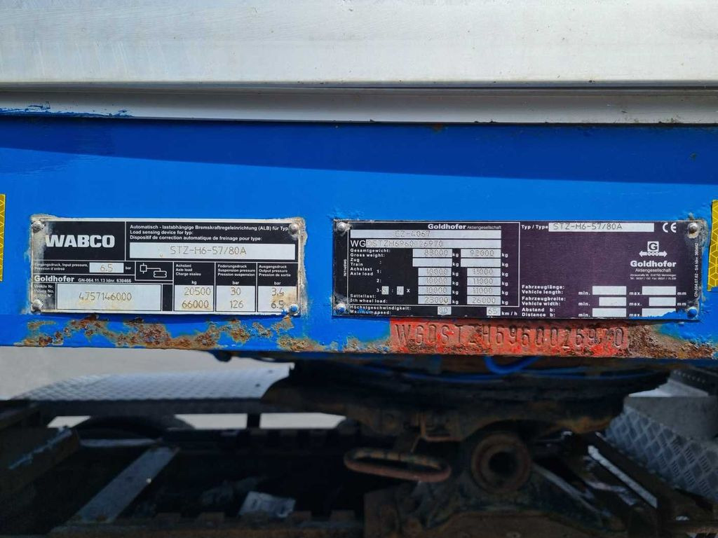 低装载半拖车 Goldhofer STZ-H6-57/80A Teleskop-Tieflader Waggontransport：图15