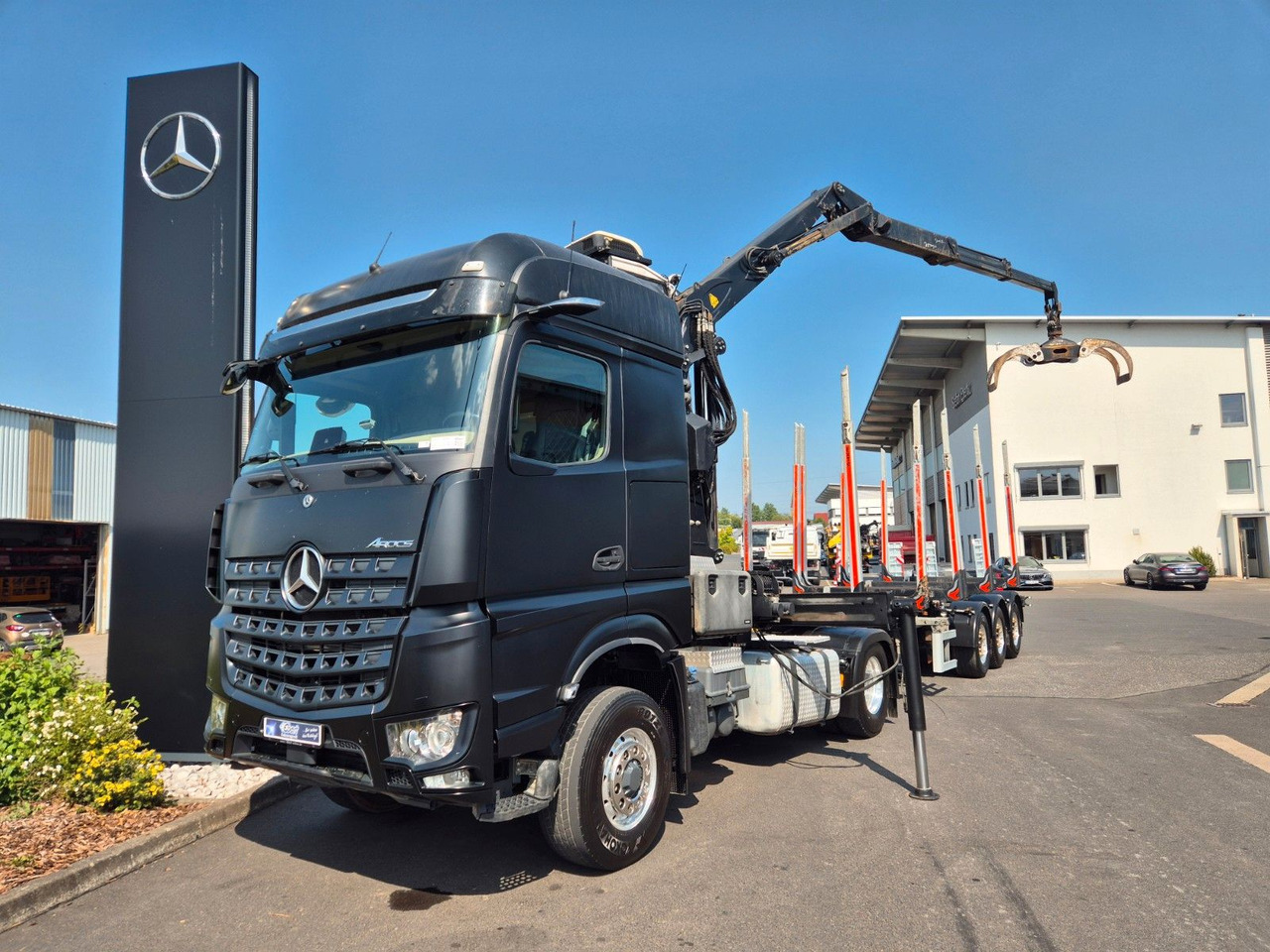Mercedes-Benz Arocs 1853 LS 4x4 HAD Palfinger Q170Z96+Doll H3L - 木材运输车, 起重车:图1 Mercedes-Benz Arocs 1853 LS 4x4 HAD Palfinger Q170Z96+Doll H3L - 木材运输车, 起重车:图1