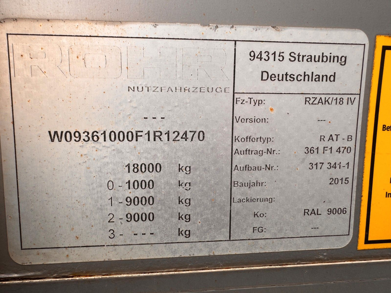 冷藏拖车 ROHR RZAK/18 IV LBW Durchlade:图16 冷藏拖车 ROHR RZAK/18 IV LBW Durchlade:图16
