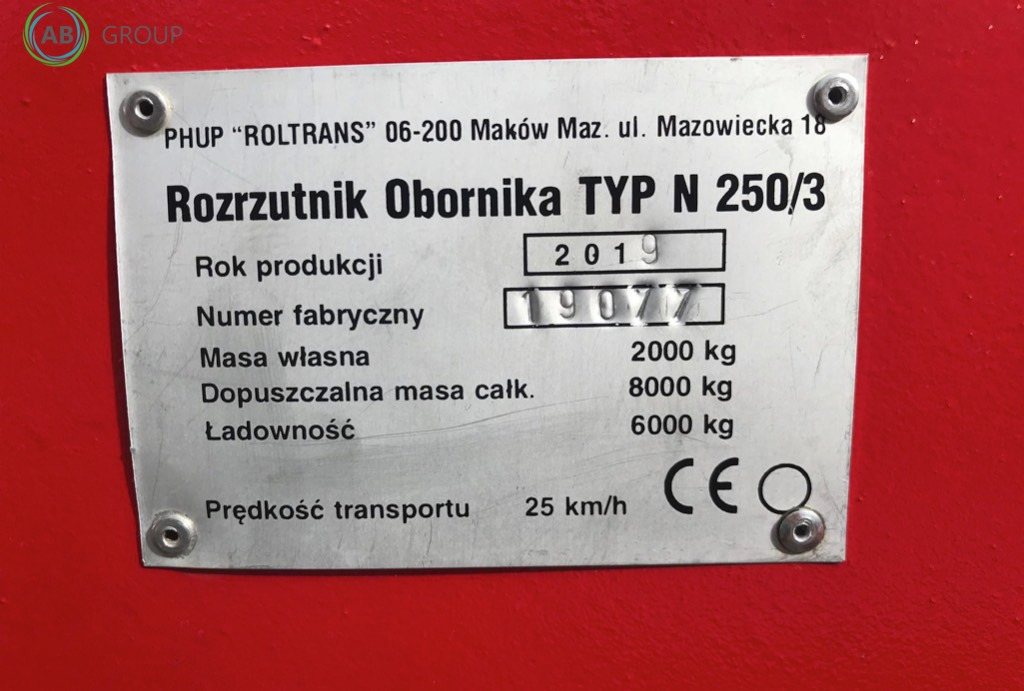 Manure spreader 6 t Roltrans N 250/3 LEO - 撒肥机:图5 Manure spreader 6 t Roltrans N 250/3 LEO - 撒肥机:图5