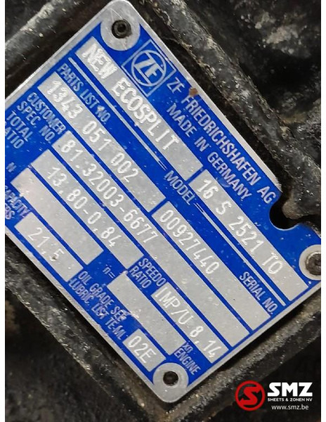 MAN Occ versnellingsbak + intarder 16S2521TO MAN - 变速箱 适用于 卡车:图5 MAN Occ versnellingsbak + intarder 16S2521TO MAN - 变速箱 适用于 卡车:图5