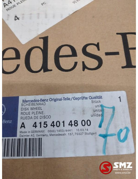 Mercedes-Benz Velg 17,5" 44x44x19cm mercedes a4154014800 - 轮圈 适用于 卡车:图3 Mercedes-Benz Velg 17,5" 44x44x19cm mercedes a4154014800 - 轮圈 适用于 卡车:图3