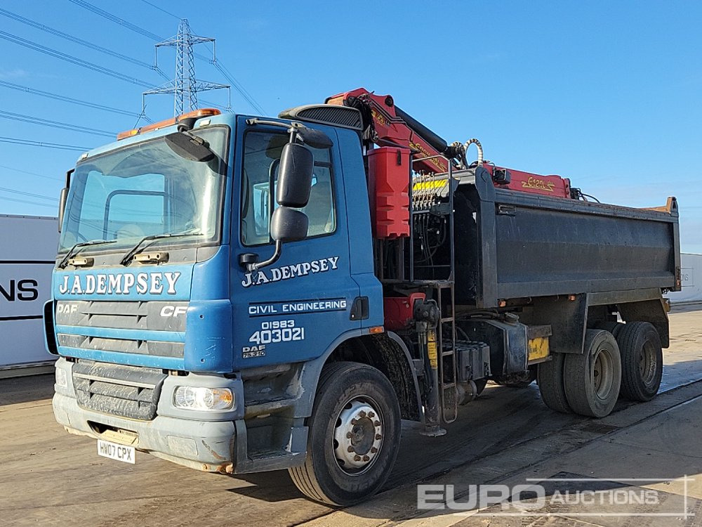2007 DAF CF75 310 - 翻斗车, 起重车:图1 2007 DAF CF75 310 - 翻斗车, 起重车:图1